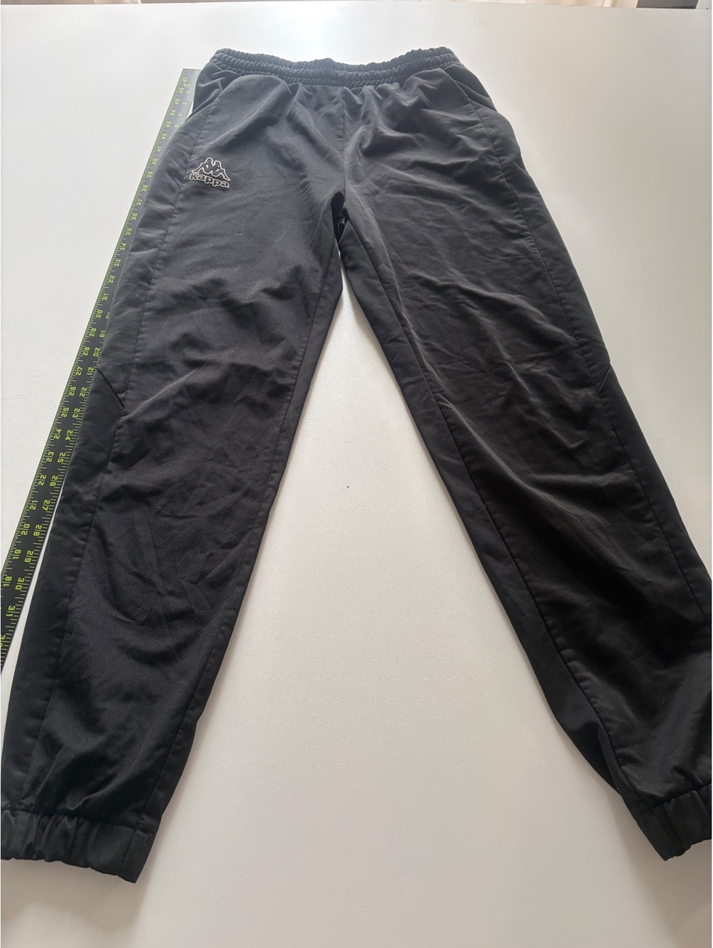 Kappa Black Jogger Sweatpants with Elastic Waistband and Cuf